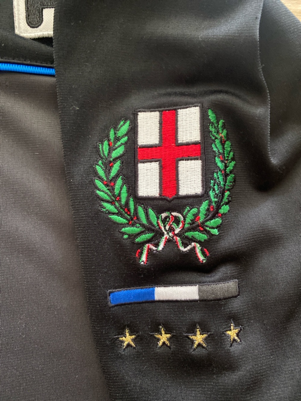 FILA VINTAGE  Black Track Jacket with Blue Trim ITALIA 🇮🇹 - Picture 2 of 16
